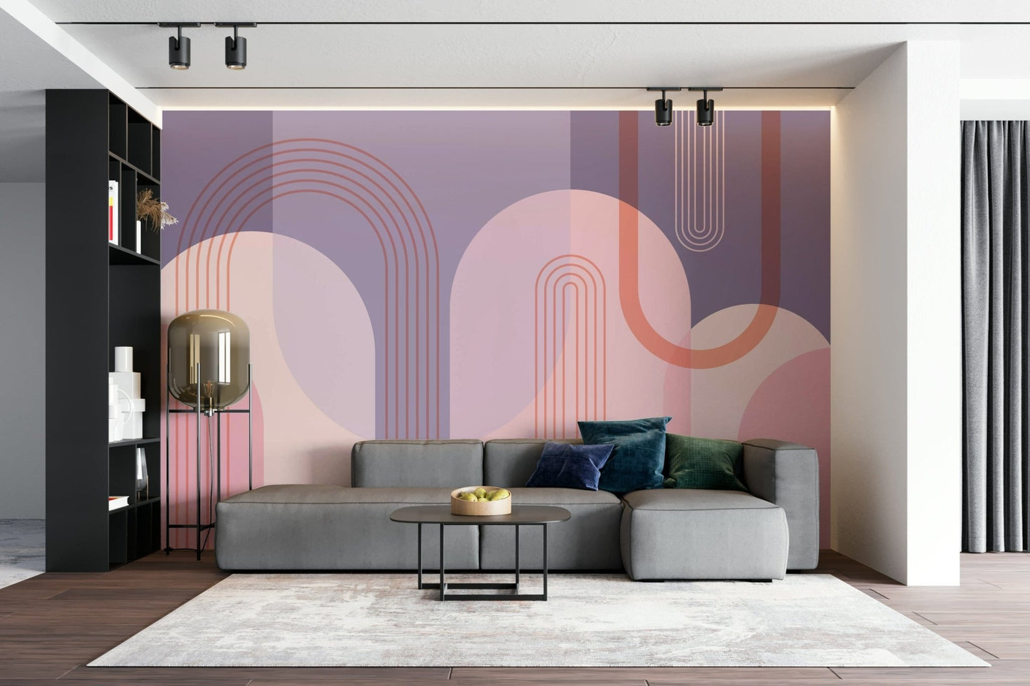Abstract Arches in Pink and Purple