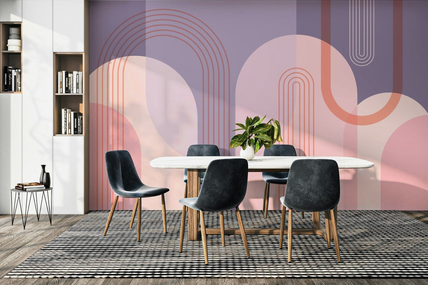 Abstract Arches in Pink and Purple