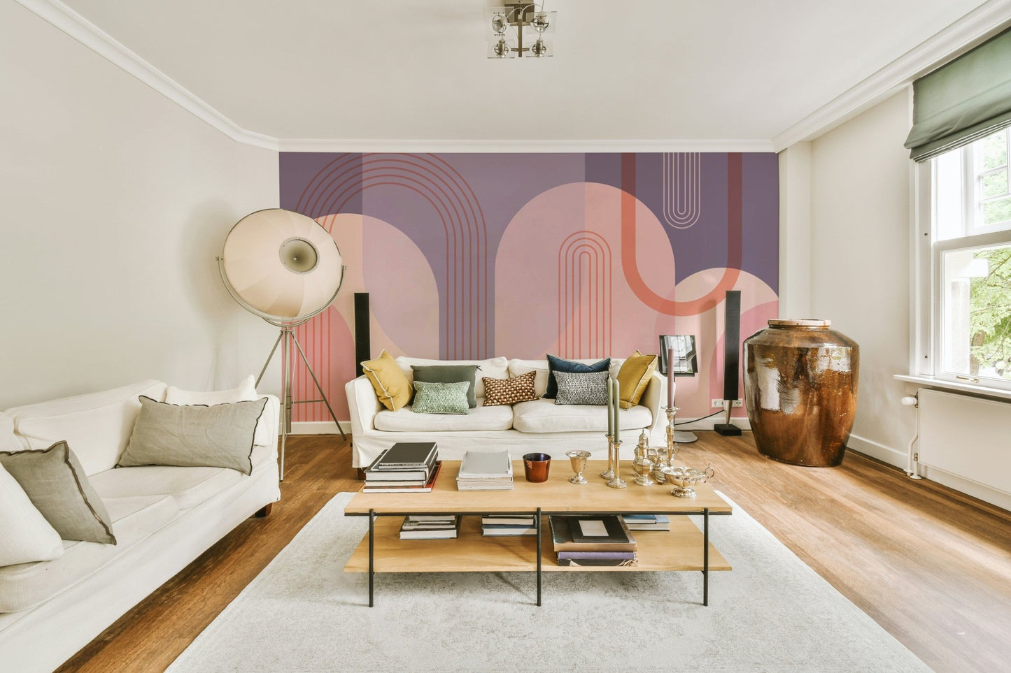 Abstract Arches in Pink and Purple