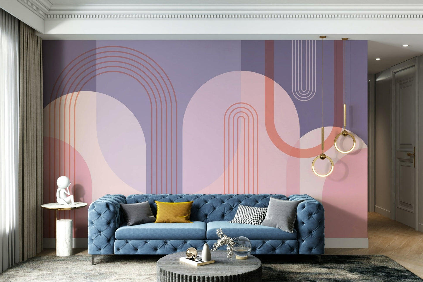 Abstract Arches in Pink and Purple