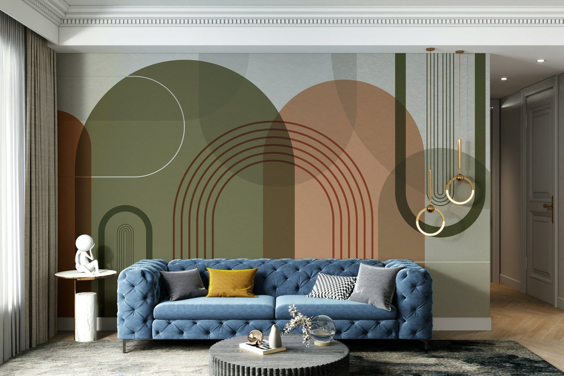 Layered arches in earthy tones

