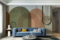 Layered arches in earthy tones

