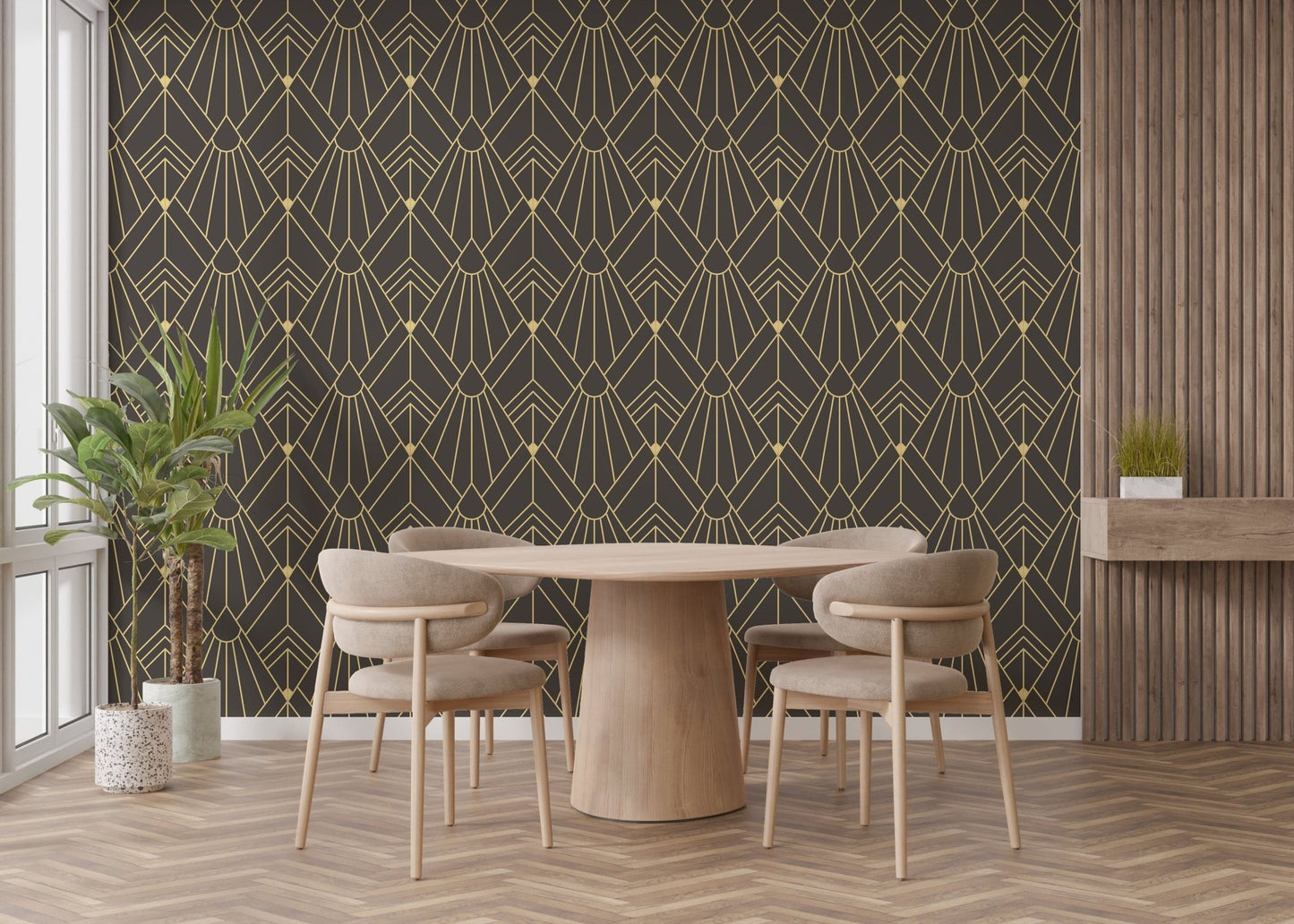 Modern abstract wallpaper with art deco style A945