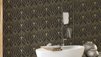 Art deco wallpaper with abstract elegance A945