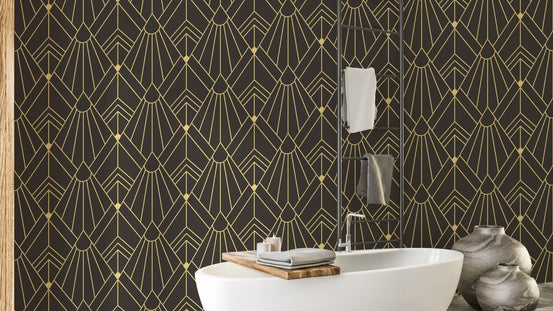 Art deco wallpaper with abstract elegance A945