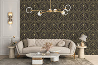 Modern peel-and-stick art deco wallpaper A945