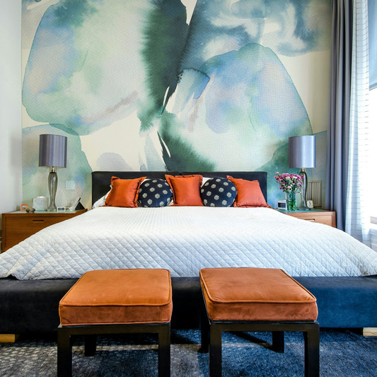 Abstract art landscape wall mural
