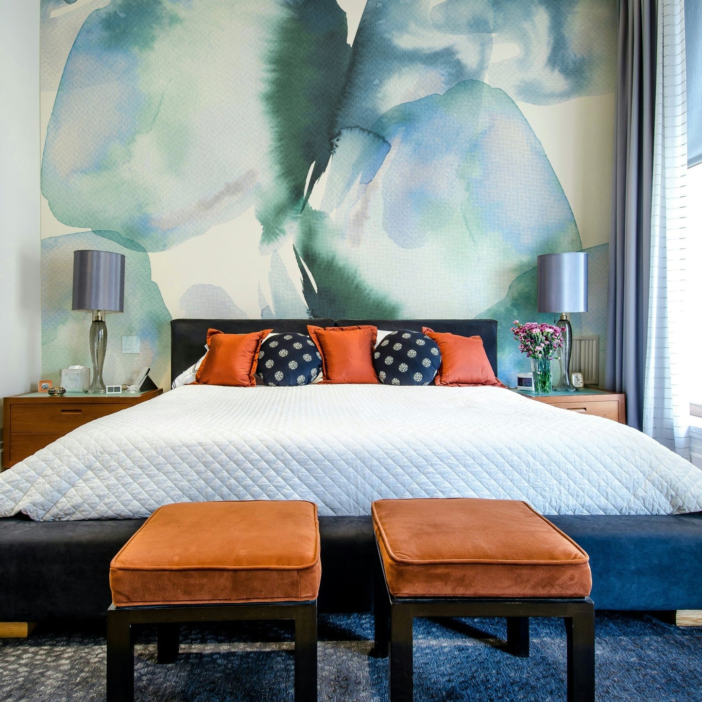 Abstract art landscape wall mural
