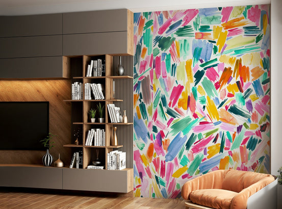 Abstract artistic brushstrokes wall mural
 GD755