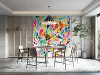 Living room abstract wall mural


