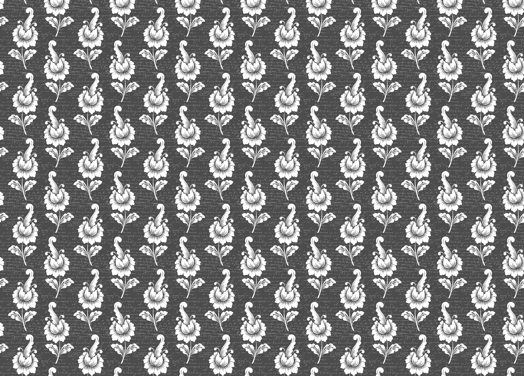 Dimensional Black Damask Wallpaper