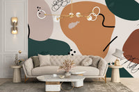 Stylish abstract brown tone wallpaper art A968