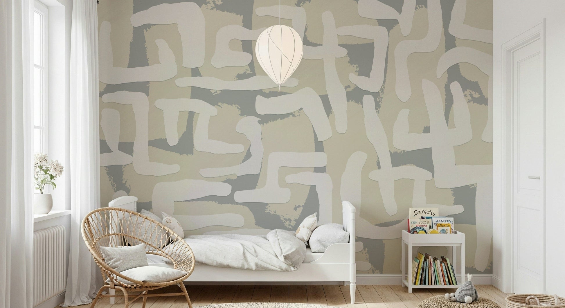 Textured beige Abstract Terrain wallpaper for a contemporary feature wall.