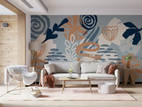 A serene subtle flower wall mural for your decor.