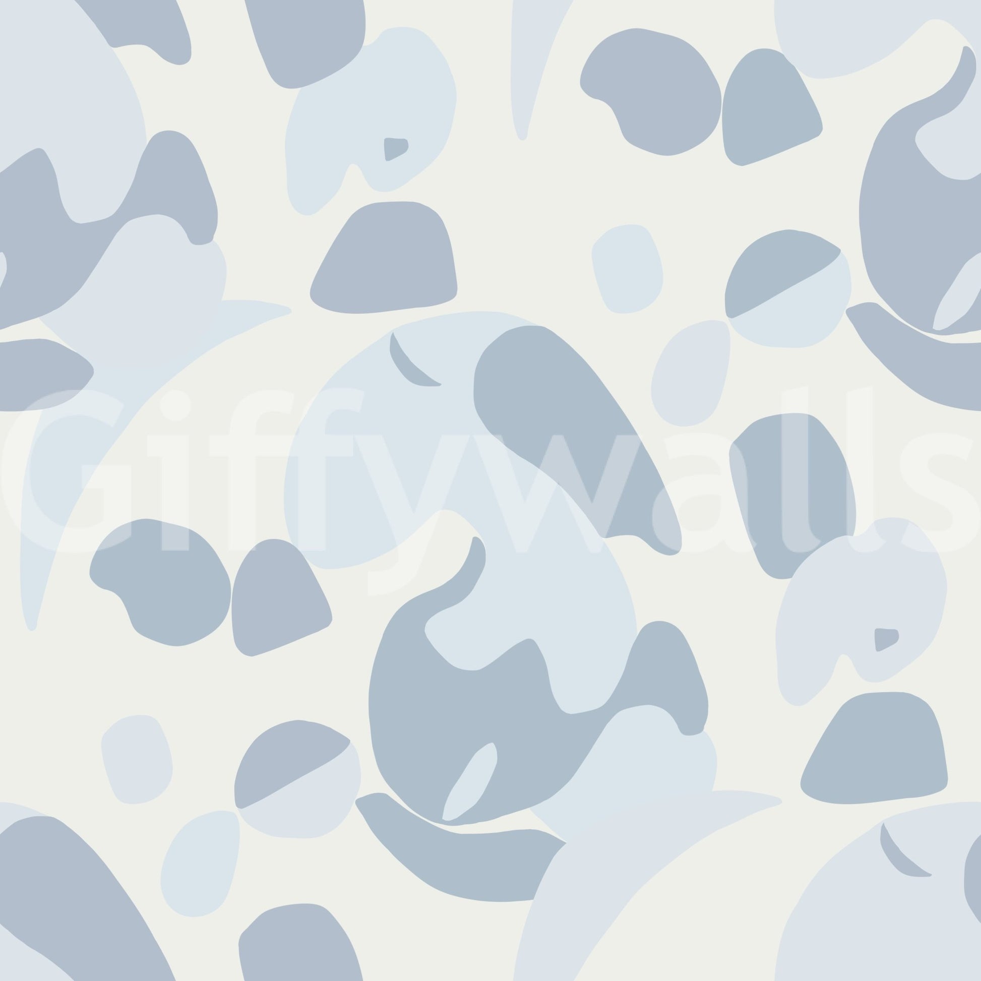 Muted blue forms across Abstract Blue Cat Wallpaper creating organic visual flow, GD8144
