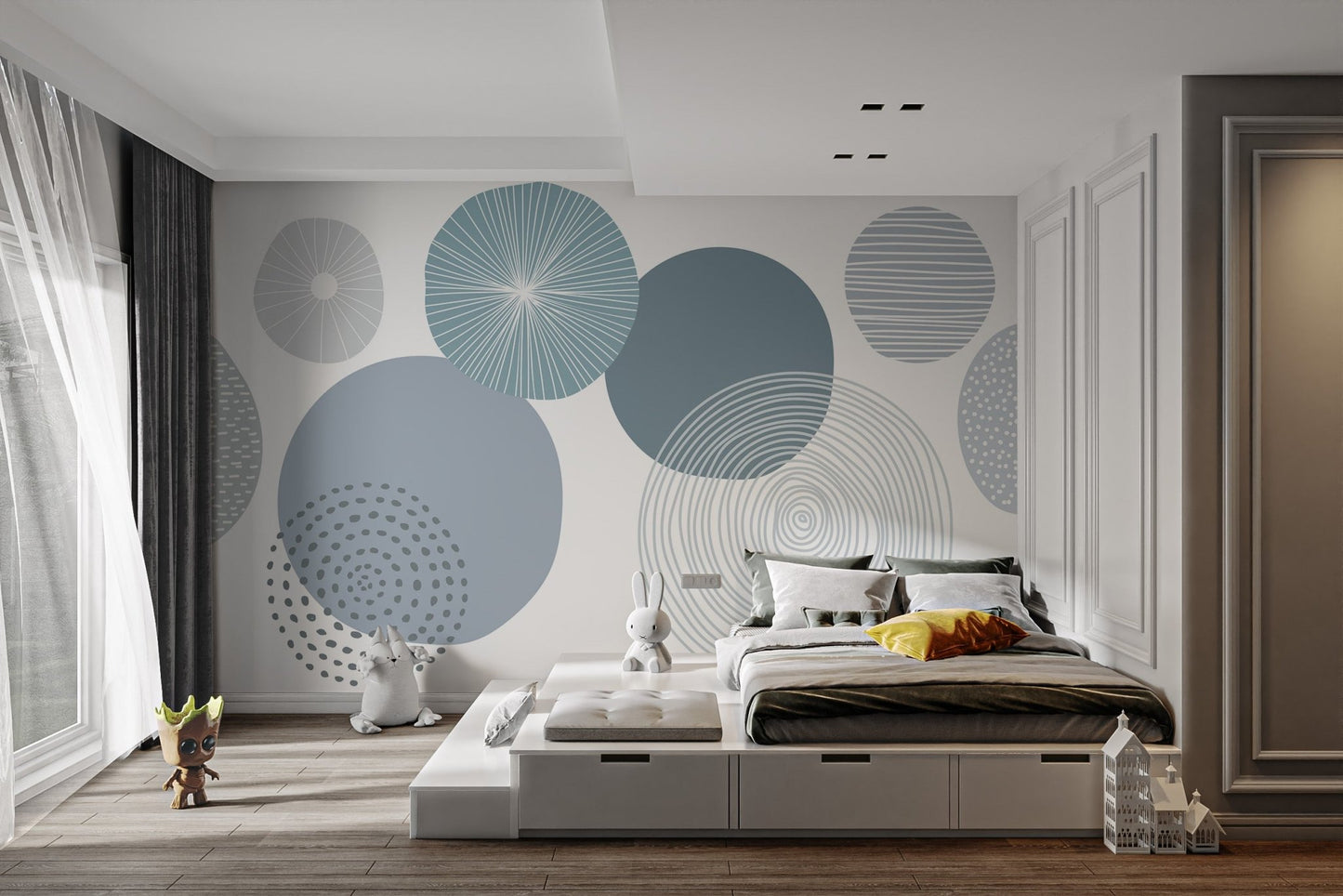 Abstract Blue Circle Wallpaper