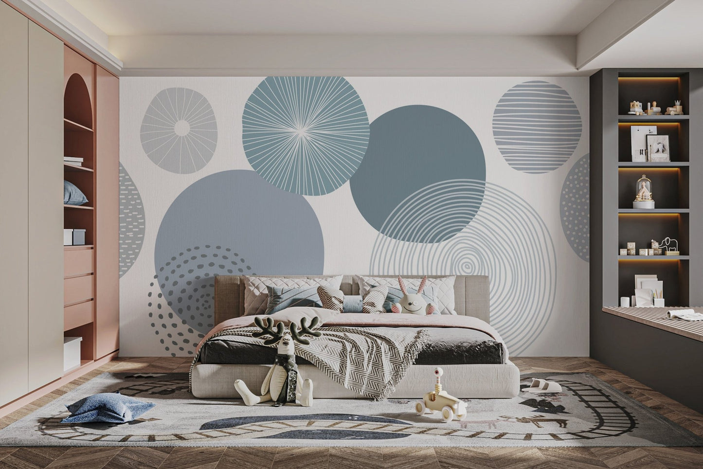 Abstract Blue Circle Wallpaper