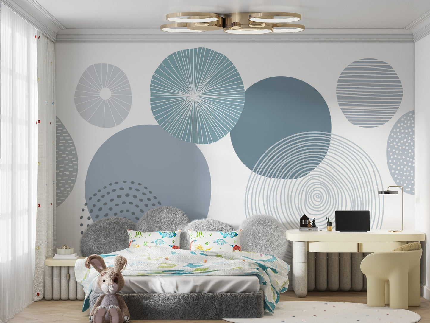 Abstract Blue Circle Wallpaper