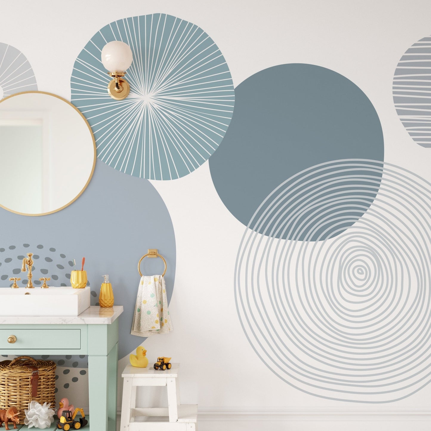 Abstract Blue Circle Wallpaper