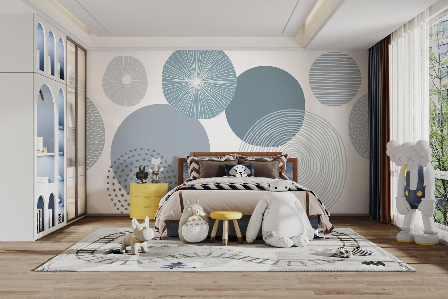 Abstract Blue Circle Wallpaper