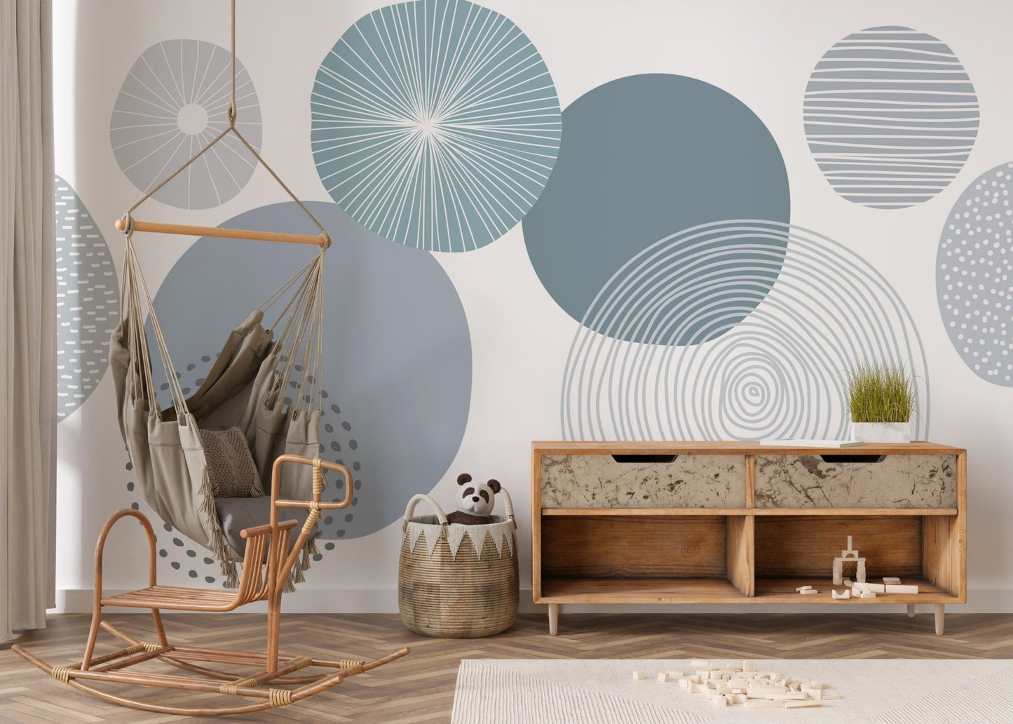 Abstract Blue Circle Wallpaper