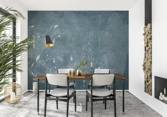 Abstract Blue Plaster Wall Mural -2583413
