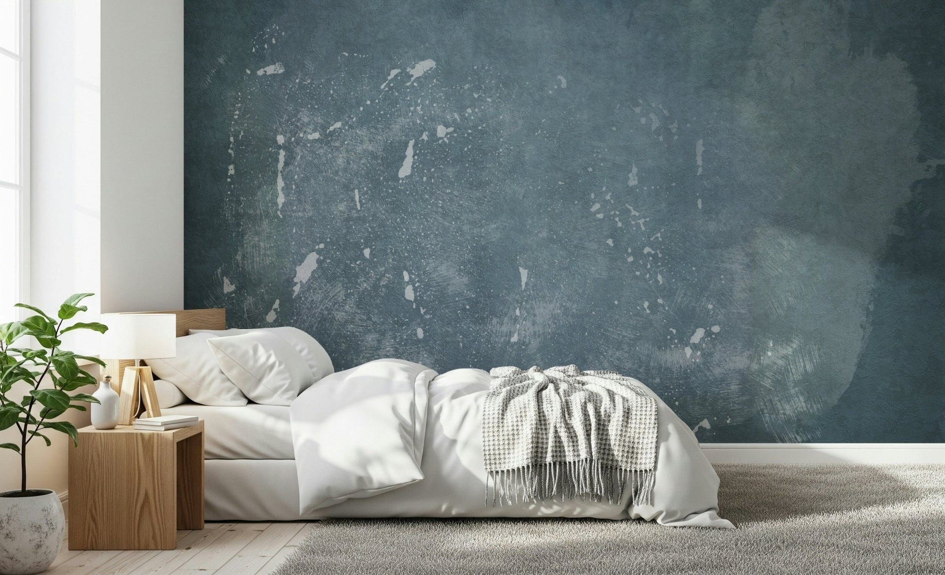 Abstract Blue Plaster Wall Mural -2583413