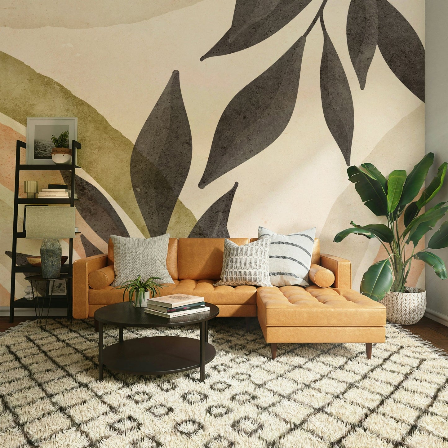 Abstract Botanical Watercolor Wall Mural