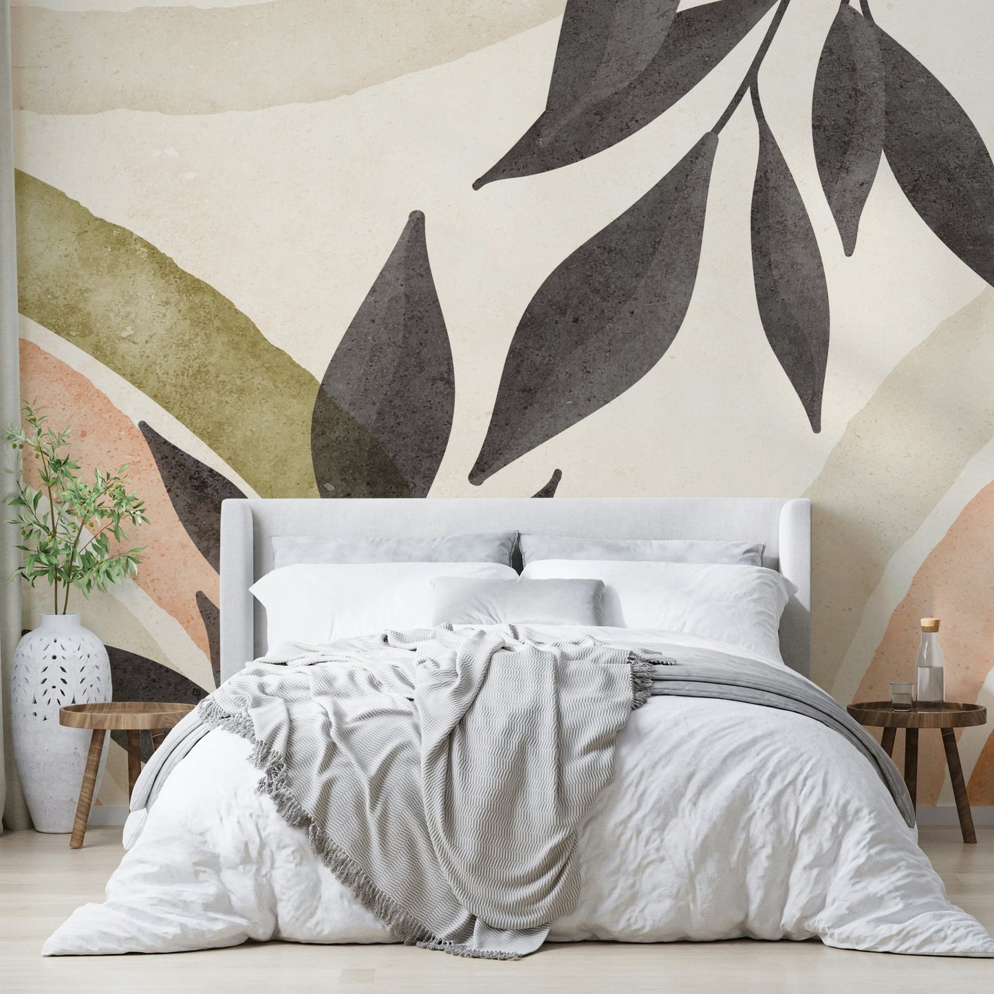 Abstract Botanical Watercolor Wall Mural