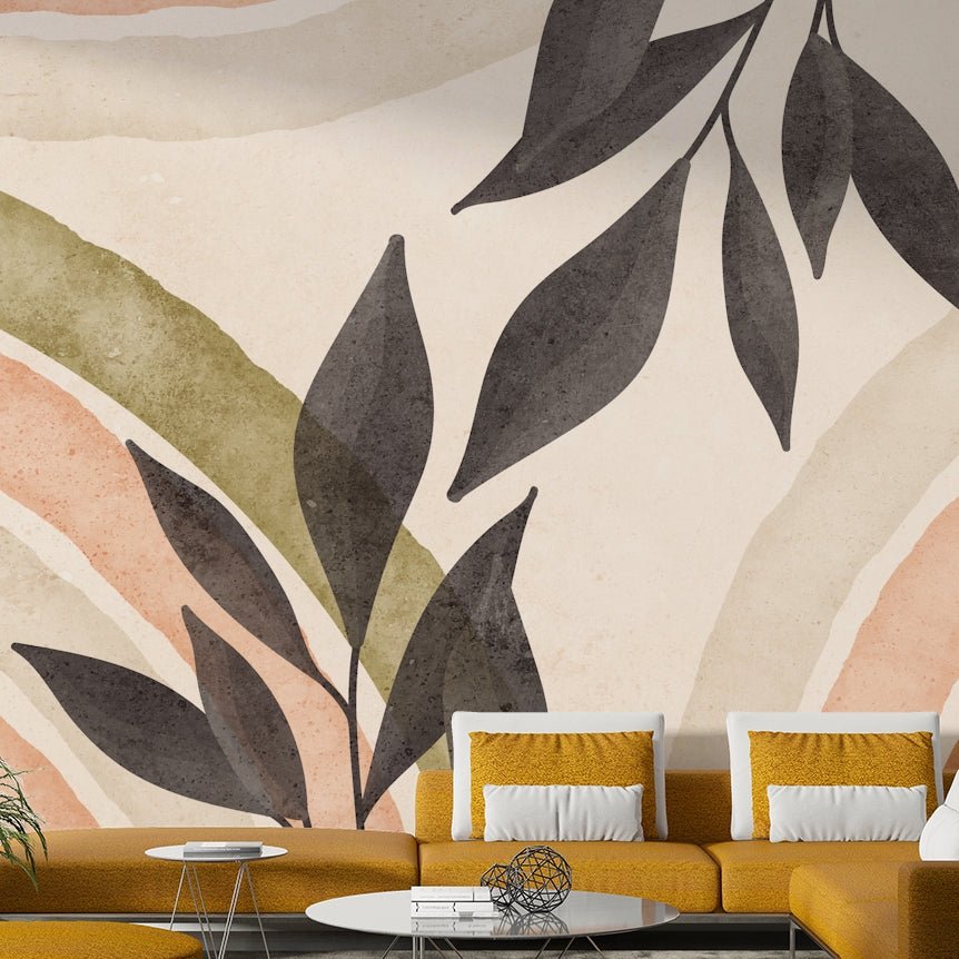 Abstract Botanical Watercolor Wall Mural
