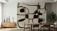 A contemplative gentle design wallpaper mural for a feature wall., GD5517