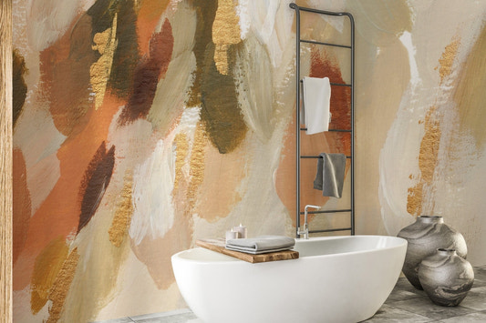 Abstract Brushstroke Wall Mural - Giffywalls