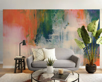 Modern abstract brushstroke wallpaper mural for rooms, C264