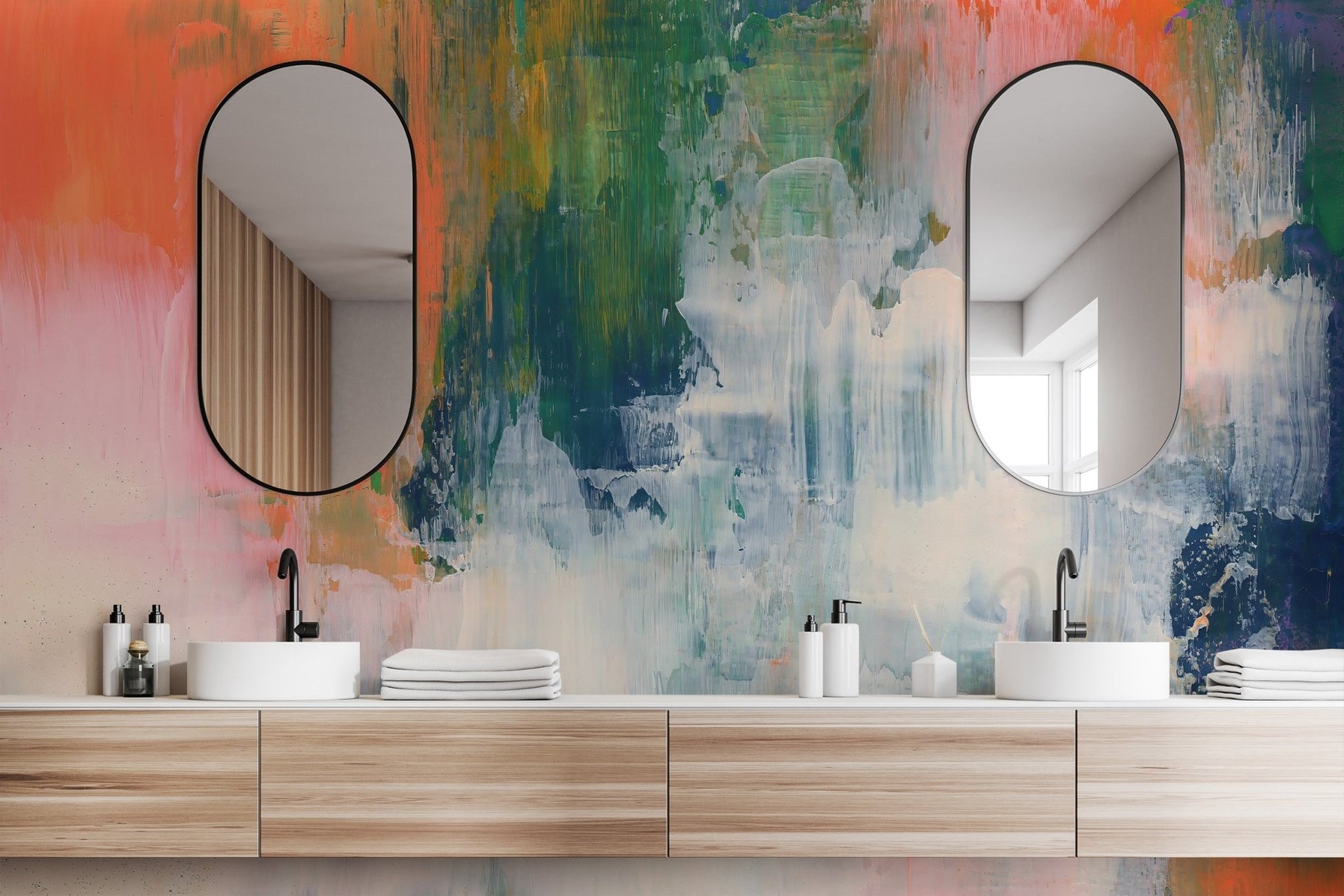 Abstract Brushstroke Wallpaper Mural - Giffywalls, C264