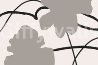 A calming abstract design wallpaper mural that defines a space.