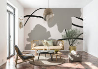 A beautiful abstract brushstroke wallpaper mural for a modern home.