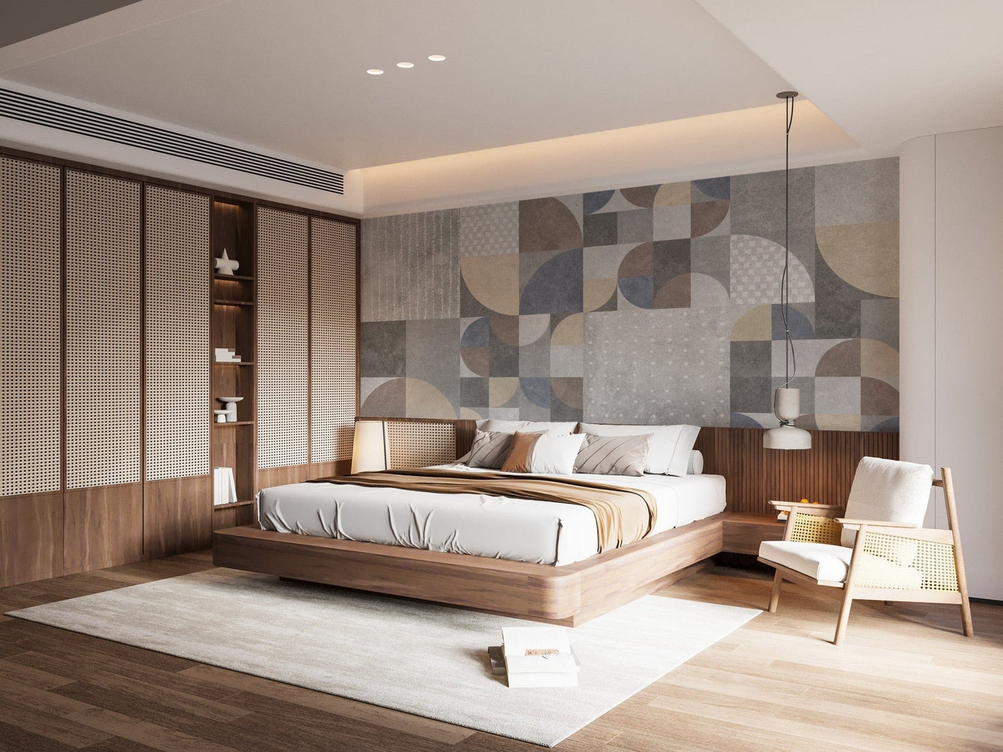 Abstract Cement Texture Geometric Wallpaper - Giffywalls