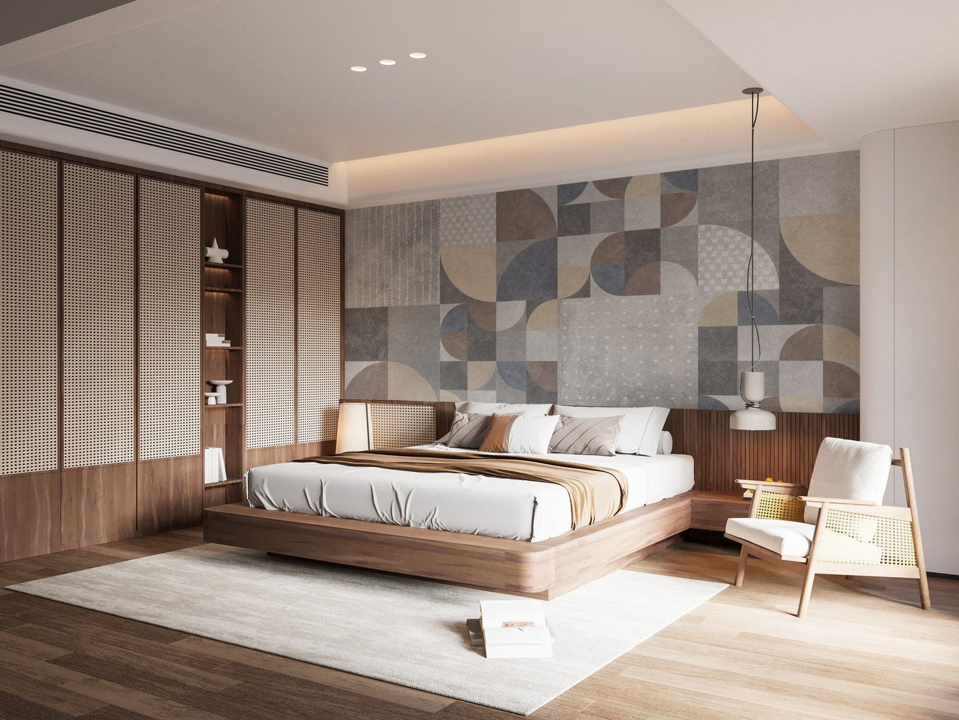 Abstract Cement Texture Geometric Wallpaper - Giffywalls
