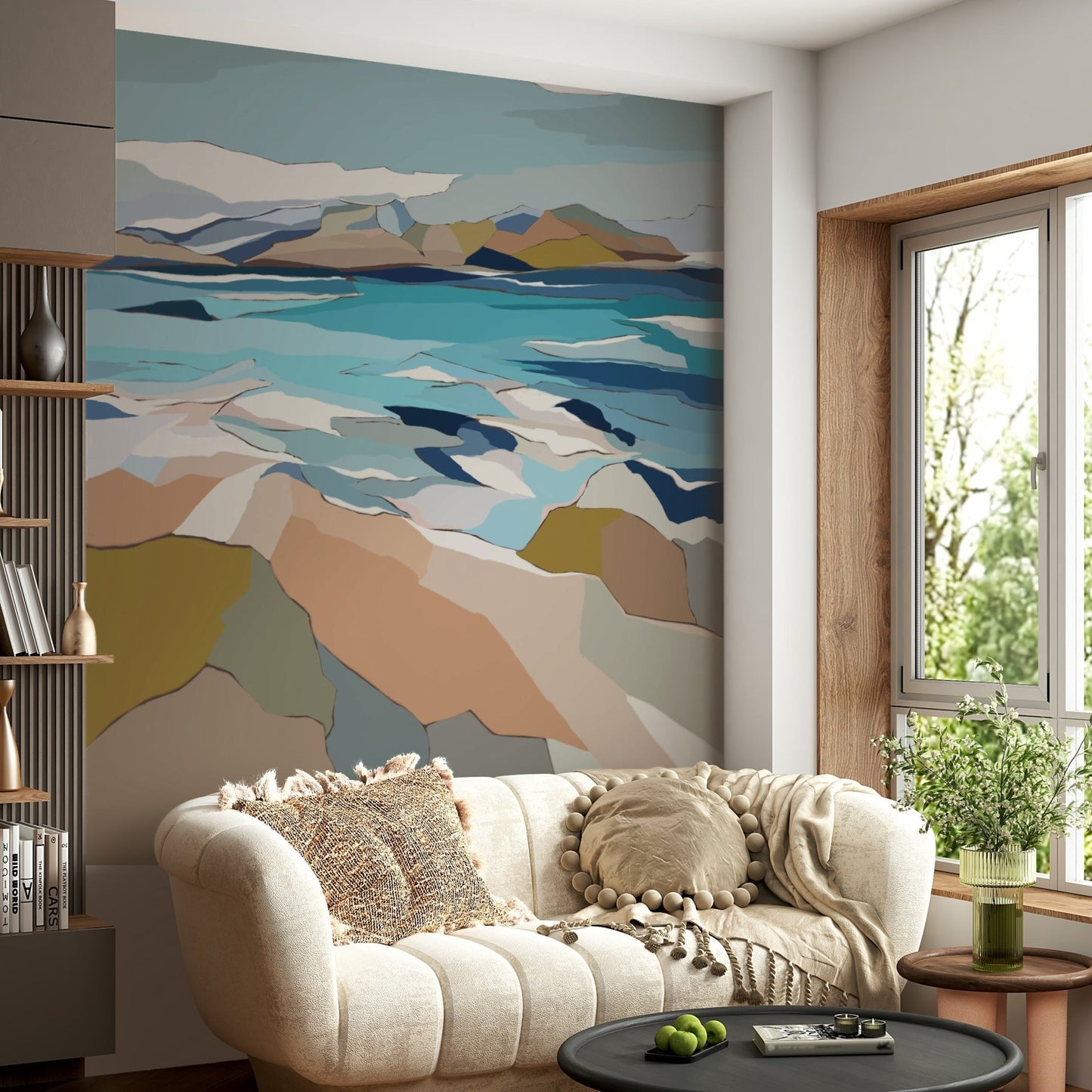 Durable wallpaper for walls with seaside art, GD1078