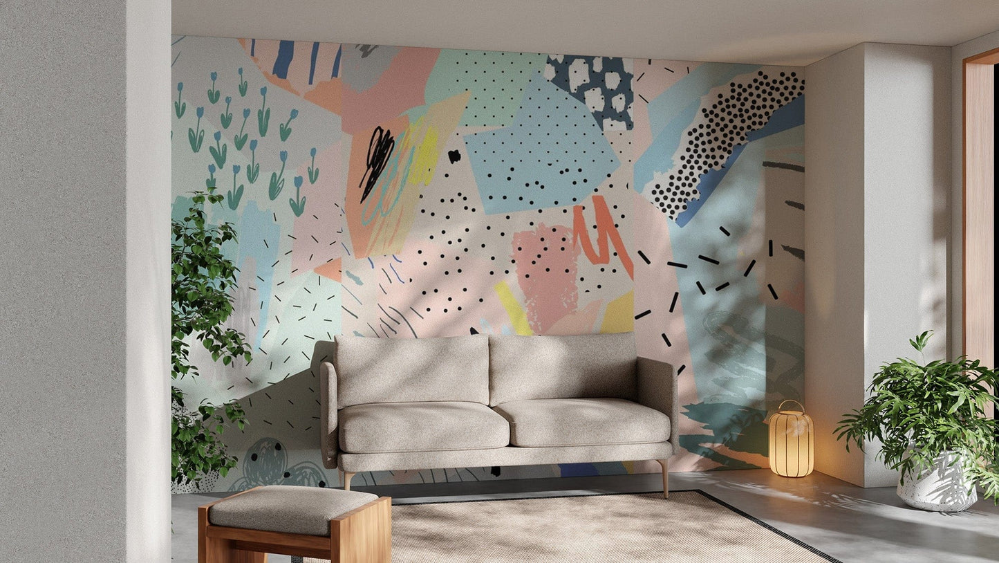 Vibrant abstract strokes wallpaper for walls
