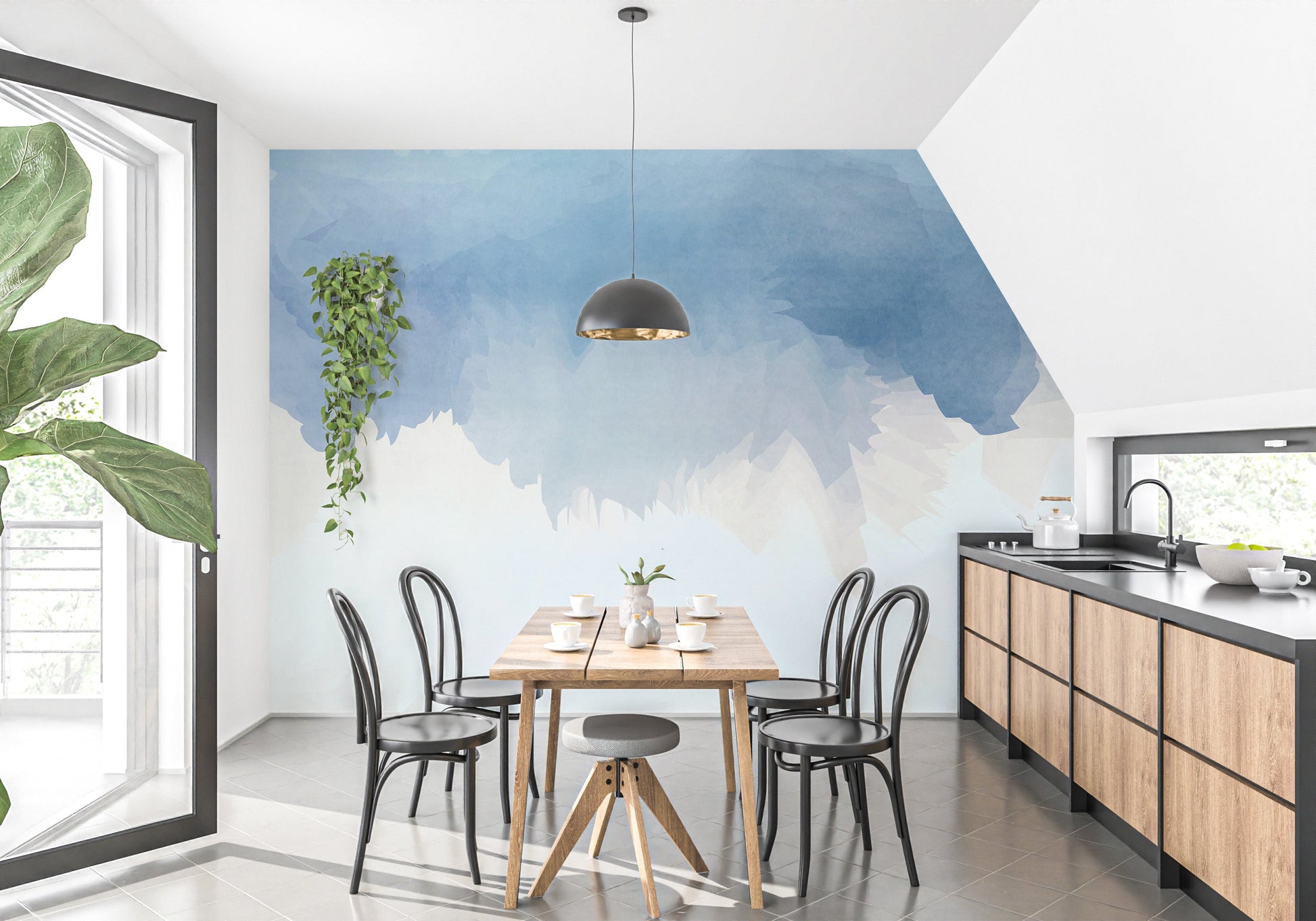 Abstract Colourful Watercolor Art Painting Wallpaper Murals - Giffywalls