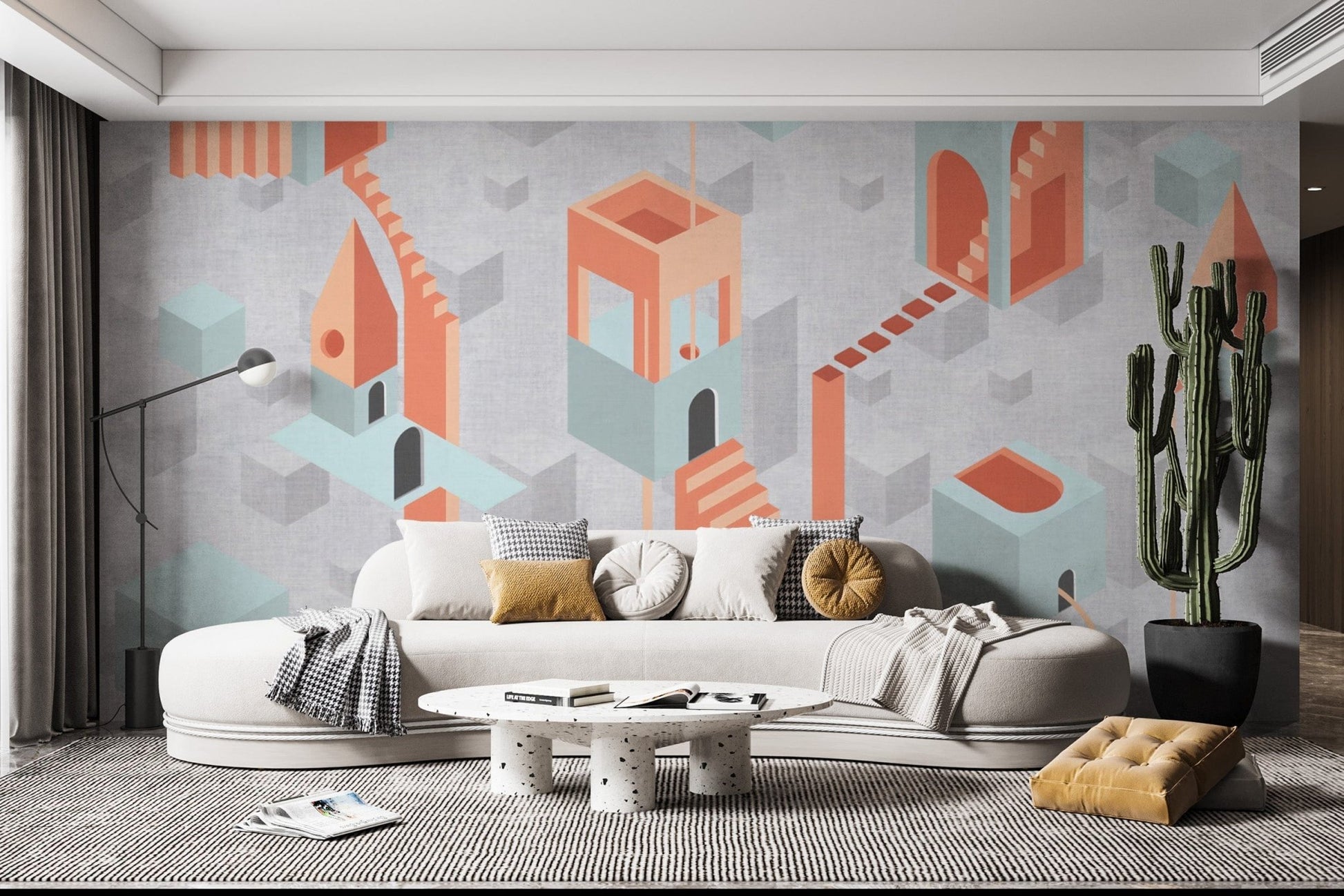 Contemporary Floating Staircase Wall Mural
