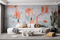 Contemporary Floating Staircase Wall Mural
