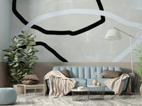 A serene subtle pattern wall mural for your decor.

