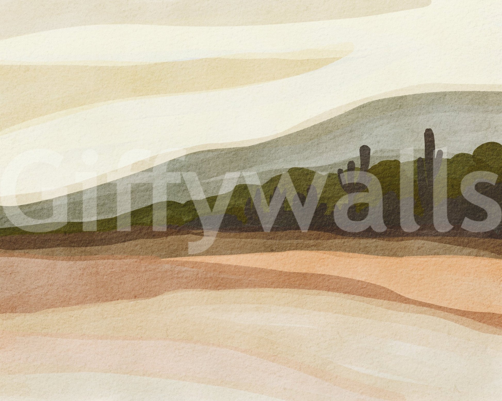 Stylish wallpaper for walls with natural art

