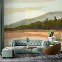 Wall mural featuring contemporary desert design

