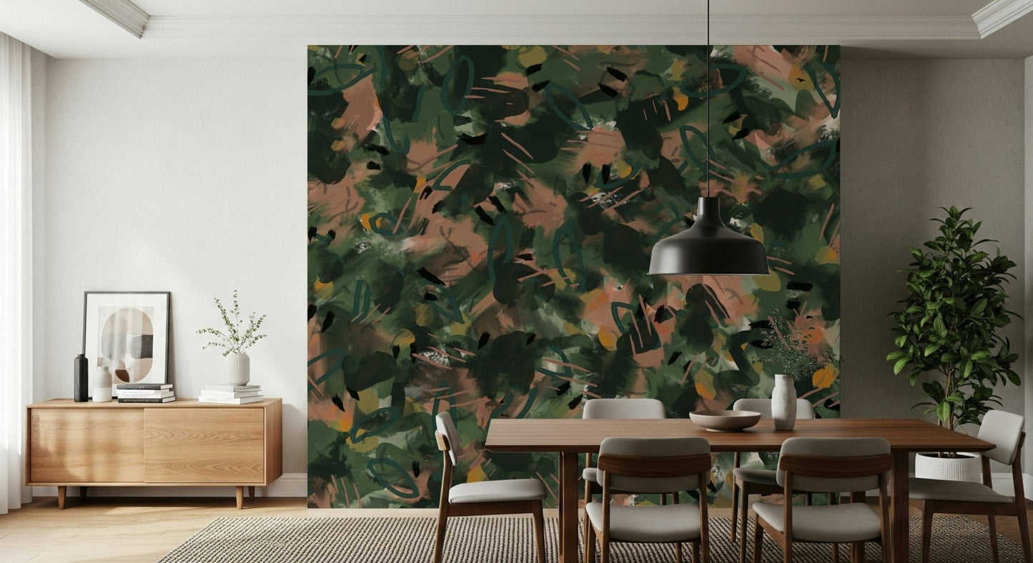 A serene flowing design wall mural for your decor., GD5694