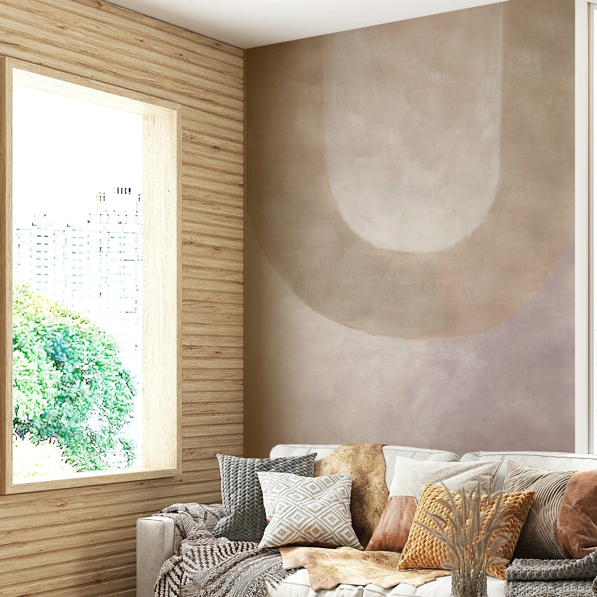 Earth tone abstract wall mural art GD260

