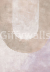 Watercolor earth tones wall design

