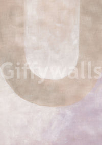 Watercolor earth tones wall design

